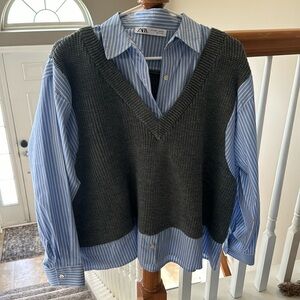 Zara oversized sweater shirt M/L